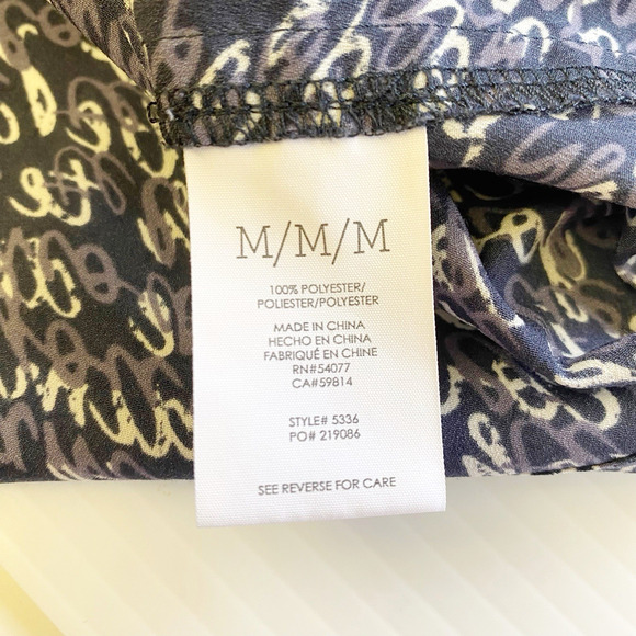 Cabi Blouse Womens Medium Blue V Neck Te Amo Puff Sleeve Coquette Style #5336 - Picture 6 of 7